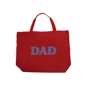 Dad - Large Word Art Tote Bag