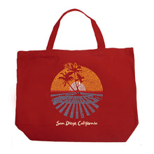 Load image into Gallery viewer, Cities In San Diego - Large Word Art Tote Bag