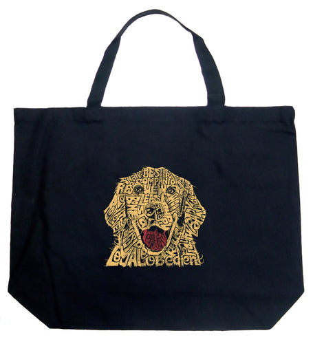 Dog - Large Word Art Tote Bag