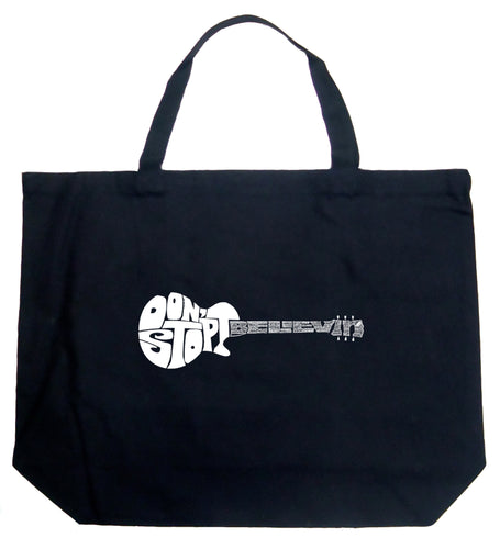 Don't Stop Believin' - Large Word Art Tote Bag