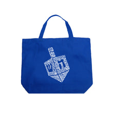 Load image into Gallery viewer, Hanukkah Dreidel - Large Word Art Tote Bag