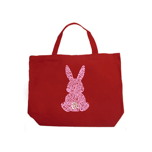 Easter Bunny  - Large Word Art Tote Bag