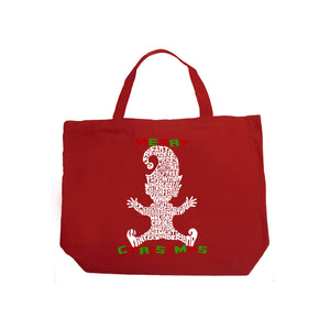 Christmas Elf - Large Word Art Tote Bag