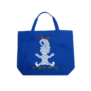 Christmas Elf - Large Word Art Tote Bag