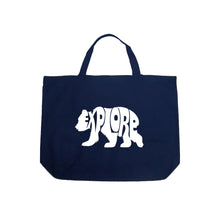 Load image into Gallery viewer, Explore - Large Word Art Tote Bag