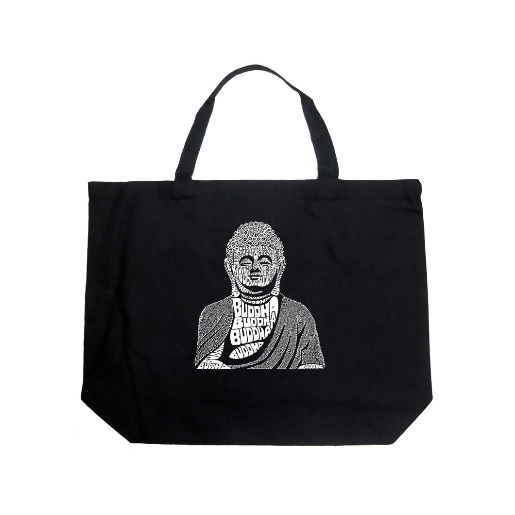 Buddha  - Large Word Art Tote Bag