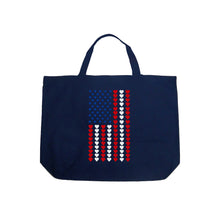 Load image into Gallery viewer, Heart Flag - Large Word Art Tote Bag
