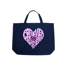 Load image into Gallery viewer, Forever In Our Hearts - Large Word Art Tote Bag