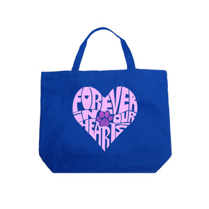 Forever In Our Hearts - Large Word Art Tote Bag