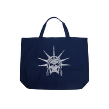 Load image into Gallery viewer, Freedom Skull  - Large Word Art Tote Bag