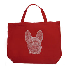 Load image into Gallery viewer, French Bulldog - Large Word Art Tote Bag