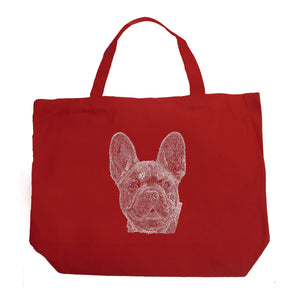 French Bulldog - Large Word Art Tote Bag