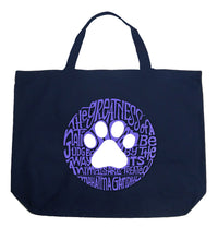 Load image into Gallery viewer, Gandhi&#39;s Quote on Animal Treatment - Large Word Art Tote Bag