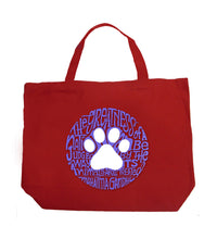 Load image into Gallery viewer, Gandhi&#39;s Quote on Animal Treatment - Large Word Art Tote Bag