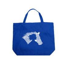 Load image into Gallery viewer, Girl Horse - Large Word Art Tote Bag