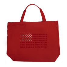 Load image into Gallery viewer, God Bless America - Large Word Art Tote Bag