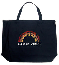 Load image into Gallery viewer, Good Vibes - Large Word Art Tote Bag