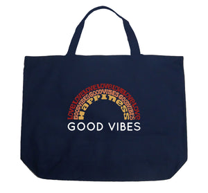 Good Vibes - Large Word Art Tote Bag