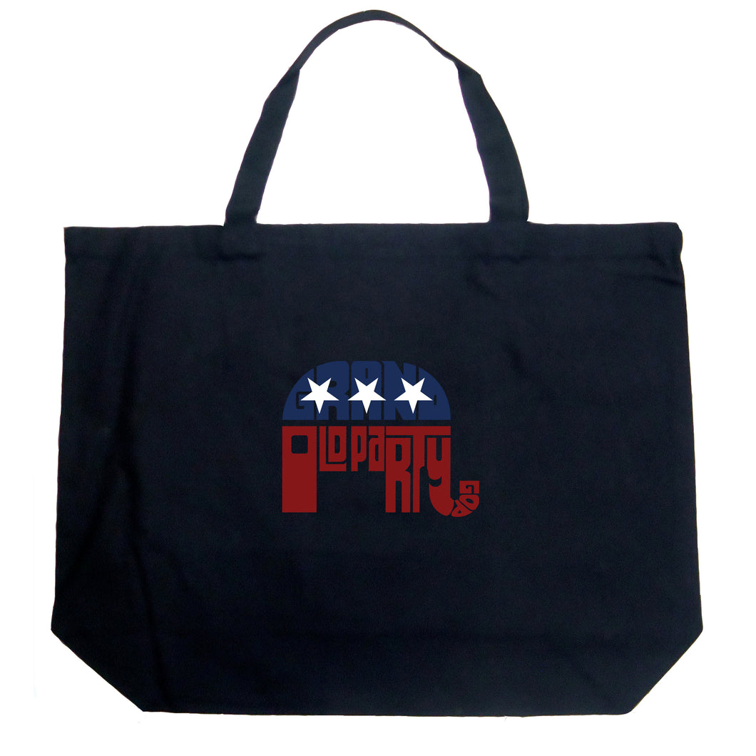 REPUBLICAN GRAND OLD PARTY - Large Word Art Tote Bag