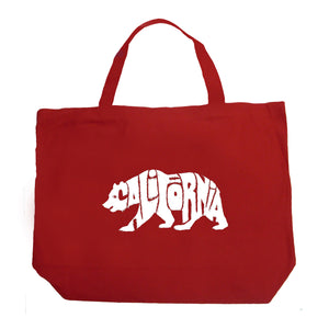 California Bear - Large Word Art Tote Bag