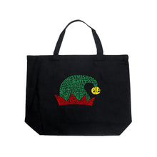 Load image into Gallery viewer, Christmas Elf Hat - Large Word Art Tote Bag