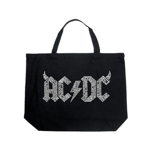 ACDC Classic Horns Logo  - Large Word Art Tote Bag