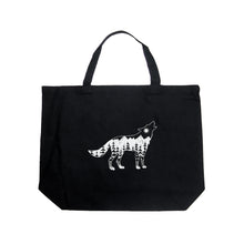 Load image into Gallery viewer, Howling Wolf  - Large Word Art Tote Bag