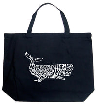 Load image into Gallery viewer, Humpback Whale - Large Word Art Tote Bag