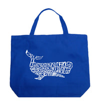 Load image into Gallery viewer, Humpback Whale - Large Word Art Tote Bag