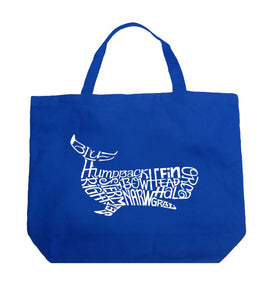 Humpback Whale - Large Word Art Tote Bag