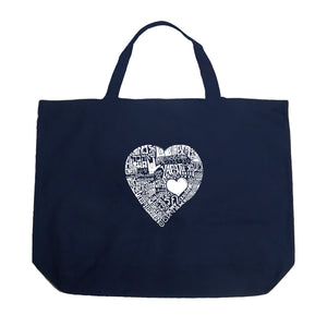 LOVE IN 44 DIFFERENT LANGUAGES - Large Word Art Tote Bag