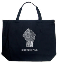 Load image into Gallery viewer, No Justice, No Peace - Large Word Art Tote Bag