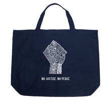 Load image into Gallery viewer, No Justice, No Peace - Large Word Art Tote Bag