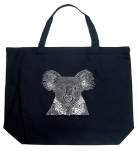 Koala - Large Word Art Tote Bag