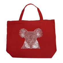 Load image into Gallery viewer, Koala - Large Word Art Tote Bag
