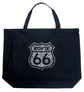 Get Your Kicks on Route 66 - Large Word Art Tote Bag
