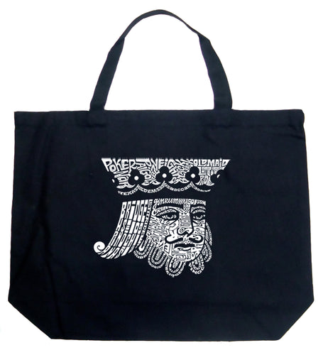 King of Spades - Large Word Art Tote Bag