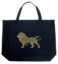 Load image into Gallery viewer, Lion - Large Word Art Tote Bag