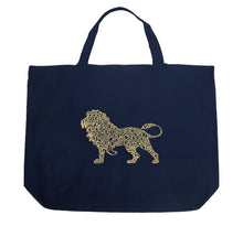 Load image into Gallery viewer, Lion - Large Word Art Tote Bag