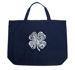 Feeling Lucky - Large Word Art Tote Bag