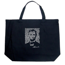 Load image into Gallery viewer, ABRAHAM LINCOLN GETTYSBURG ADDRESS - Large Word Art Tote Bag
