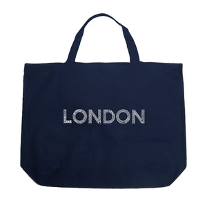 LONDON NEIGHBORHOODS - Large Word Art Tote Bag