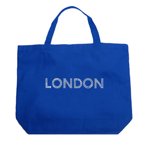 LONDON NEIGHBORHOODS - Large Word Art Tote Bag