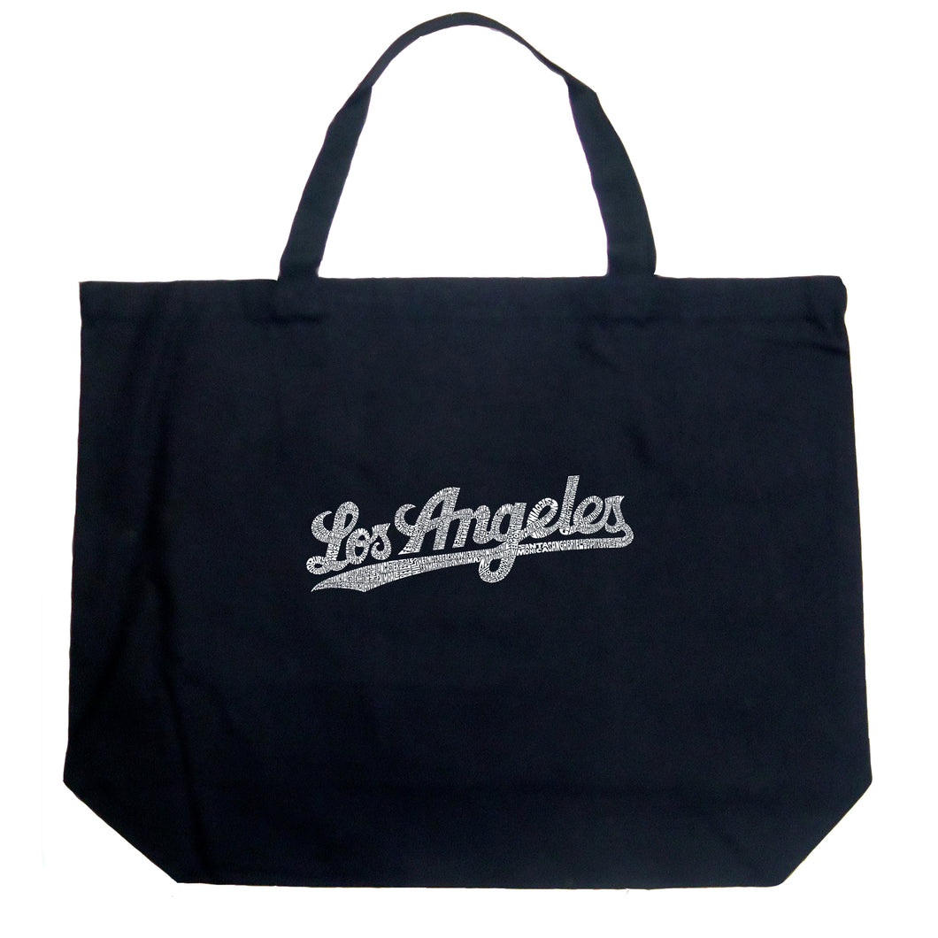 LOS ANGELES NEIGHBORHOODS - Large Word Art Tote Bag