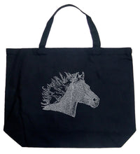 Load image into Gallery viewer, Horse Mane - Large Word Art Tote Bag