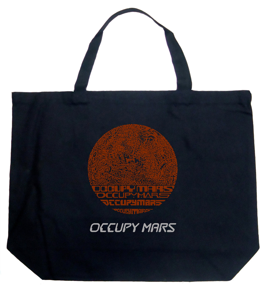 Occupy Mars - Large Word Art Tote Bag