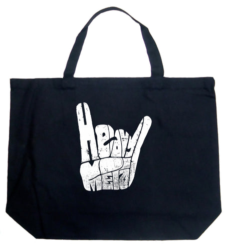 Heavy Metal - Large Word Art Tote Bag