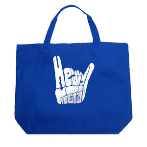 Heavy Metal - Large Word Art Tote Bag