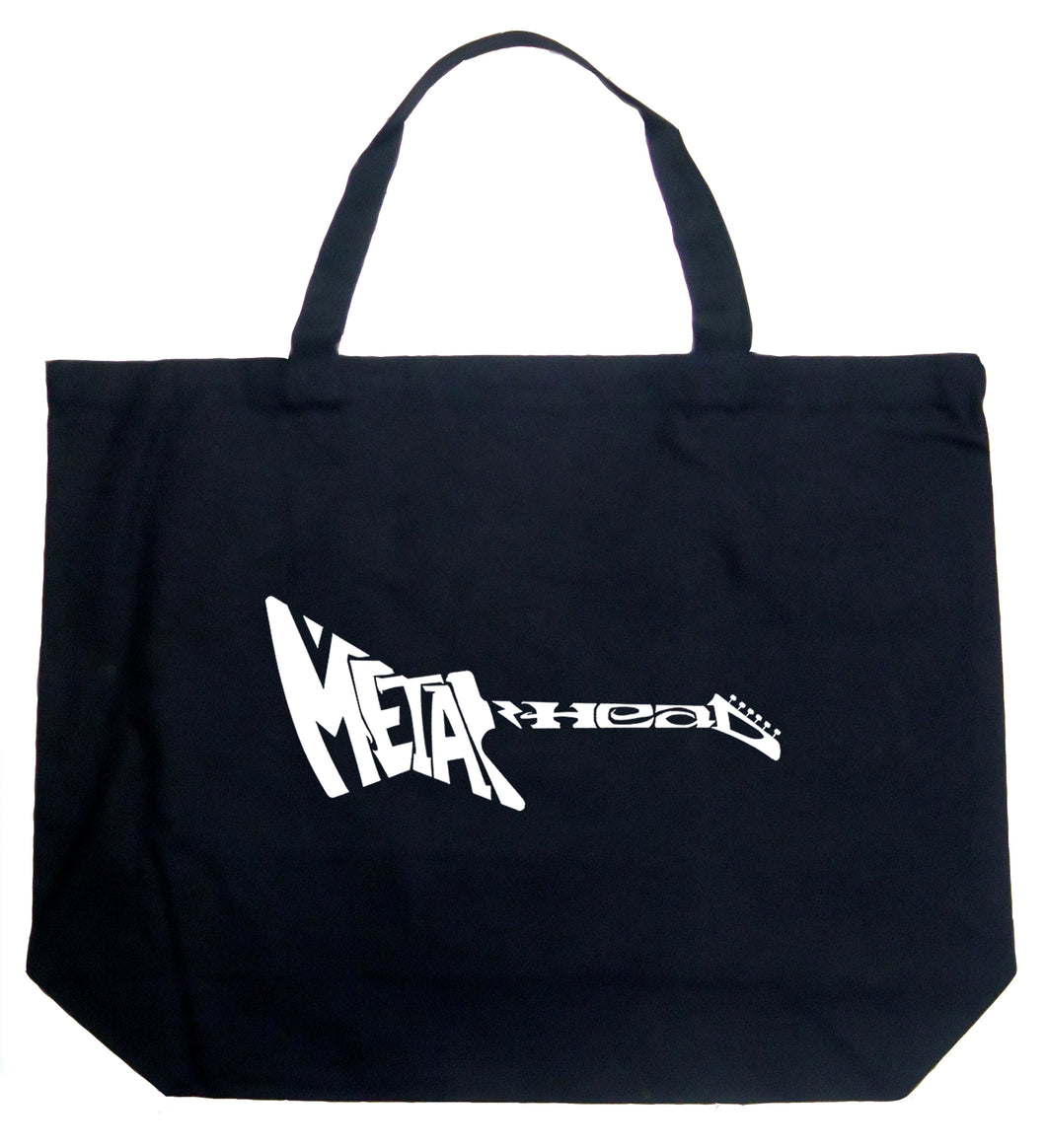 Metal Head - Large Word Art Tote Bag