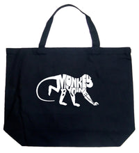 Load image into Gallery viewer, Monkey Business - Large Word Art Tote Bag